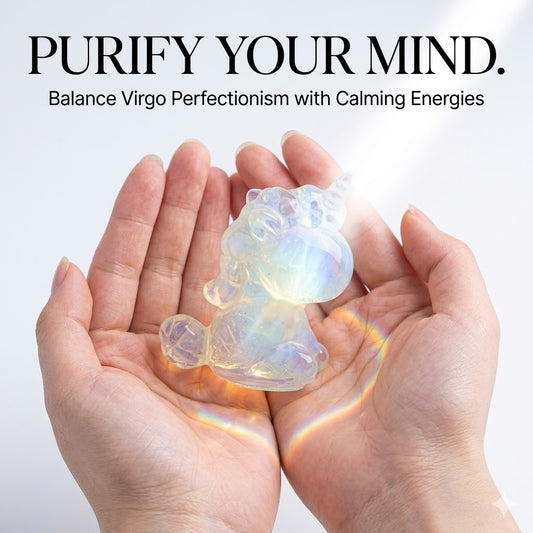 Opalite Unicorn Pocket Stone | Anxiety Relief & Mystical Calm