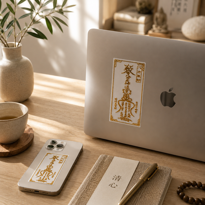 Wudang Mountain Energy Sticker（八方聚财） — Positive Aura Booster for Phones