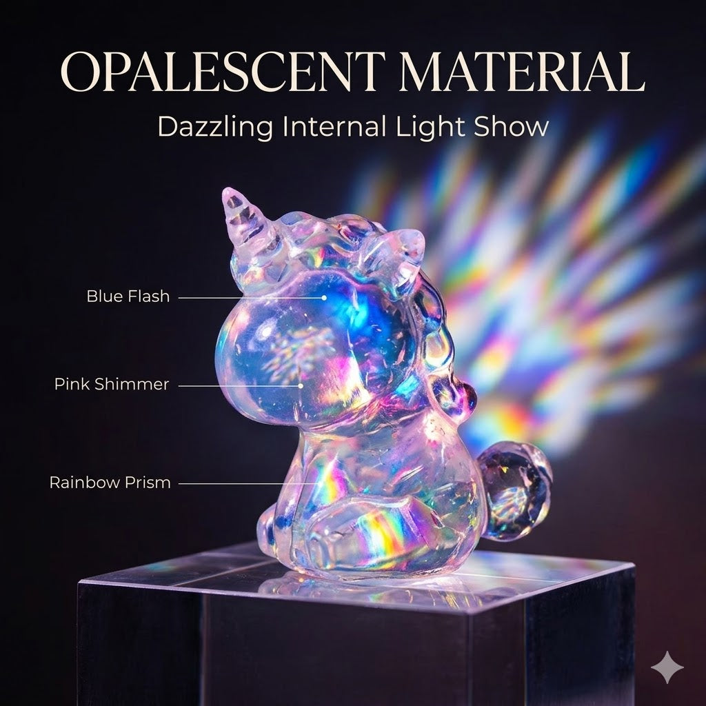 Opalite Unicorn Pocket Stone | Anxiety Relief & Mystical Calm