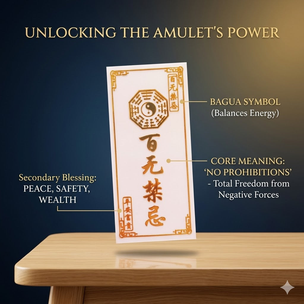 Wudang Mountain Energy Sticker （百无禁忌）— Positive Aura Booster for Phones