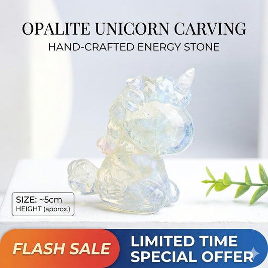 Opalite Unicorn Pocket Stone | Anxiety Relief & Mystical Calm